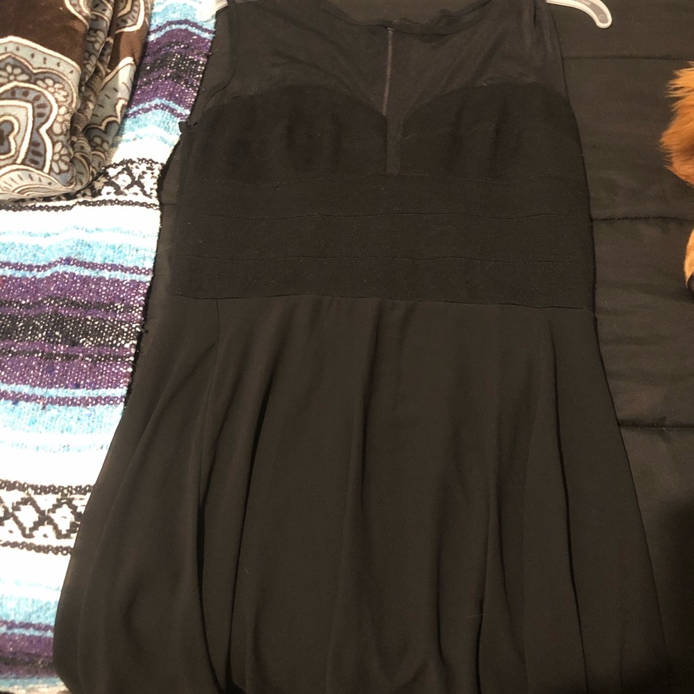 Black midi dress